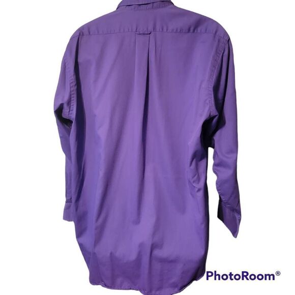 Izod Purple Relaxed Fit Button Down Shirt Size 17 (32/33) - Picture 5 of 7